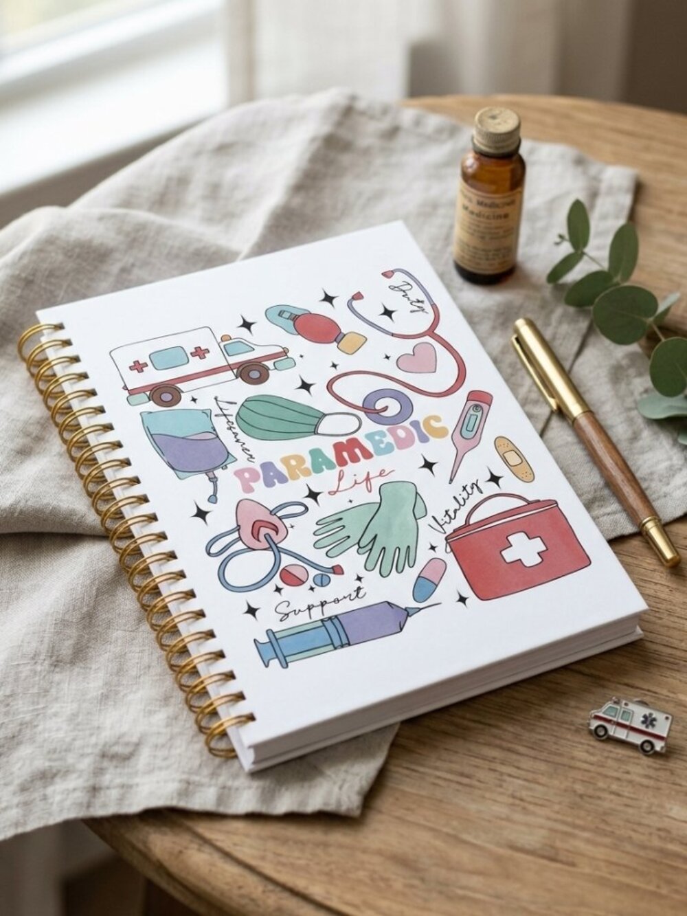 Medical inspire life journal -(free thank you card, sticker & envelope set)